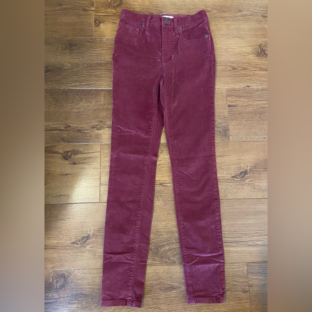 Madewell Burgundy High Rise Skinny Jeans Size 23